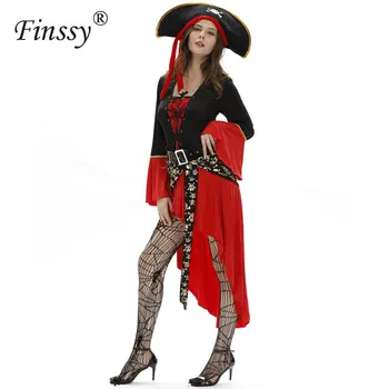 Halloween Carnival Adult Woman Pirate Costume Pirates Costumes Dress Fancy Cosplay Clothing Tops Dress hat Set for Women Female
Halloween Carnival Adult Woman Pirate Costume Pirates Costumes Dress Fancy Cosplay Clothing Tops Dress hat Set for Women Female