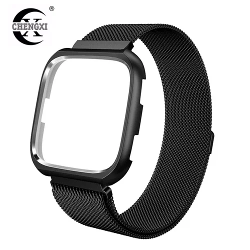 CHENGXI watch bands for Fitbit Versa with Frame,Stainless Steel Milanese Loop Metal Mesh Bracelet for Versa bands men&women, S&L
CHENGXI watch bands for Fitbit Versa with Frame,Stainless Steel Milanese Loop Metal Mesh Bracelet for Versa bands men&women, S&L
