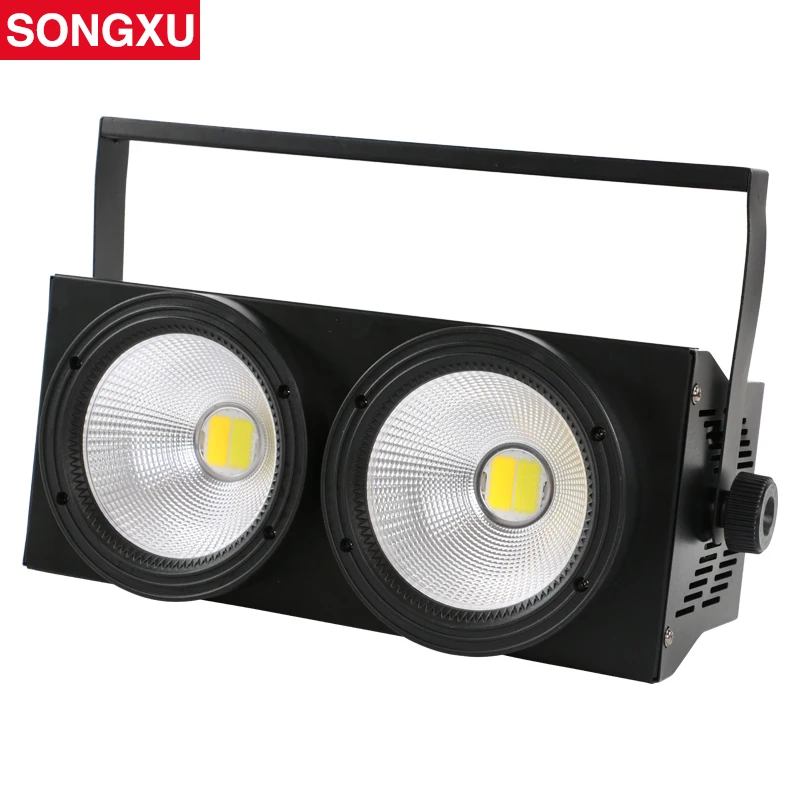2 Eyes LED Audience Light 2x100W Blinder Light Cold white/Warm white 2in1 COB Leds Optional control individually/SX-COB200
2 Eyes LED Audience Light 2x100W Blinder Light Cold white/Warm white 2in1 COB Leds Optional control individually/SX-COB200