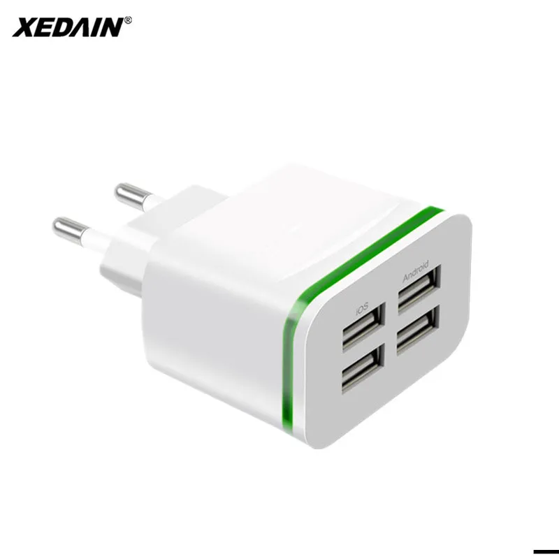 XEDAIN For iPhone 6 Samung 4A 4 USB Wall Adapter Fast Charging EU Plug Mobile Phone Charger Wall Charger LED 4 Port Usb Charger
XEDAIN For iPhone 6 Samung 4A 4 USB Wall Adapter Fast Charging EU Plug Mobile Phone Charger Wall Charger LED 4 Port Usb Charger
