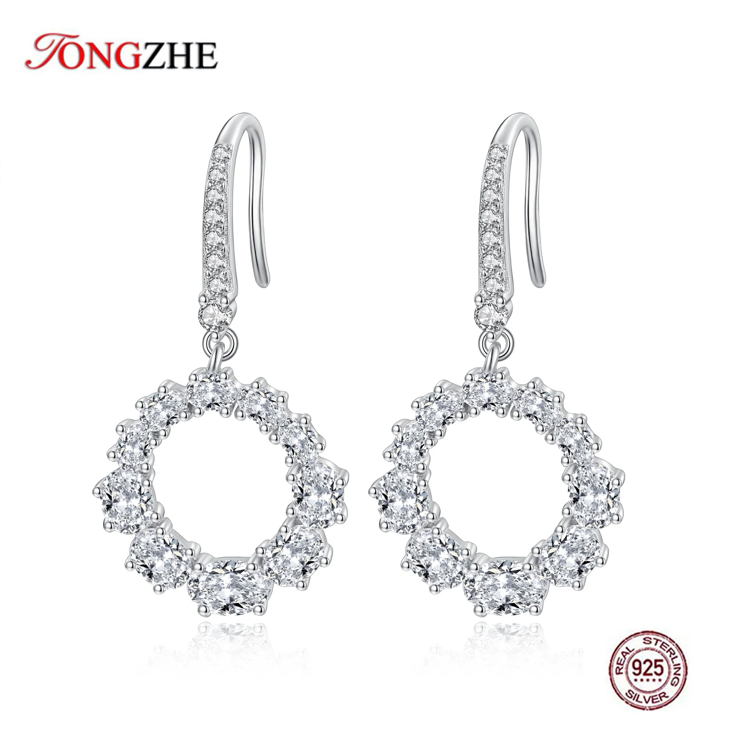 TONGZHE Kpop Luxury 925 Sterling Silver Big Flower Drop Earings Crystal Zircon Earrings for Women Boho Jewelry Bijoux Femme
TONGZHE Kpop Luxury 925 Sterling Silver Big Flower Drop Earings Crystal Zircon Earrings for Women Boho Jewelry Bijoux Femme