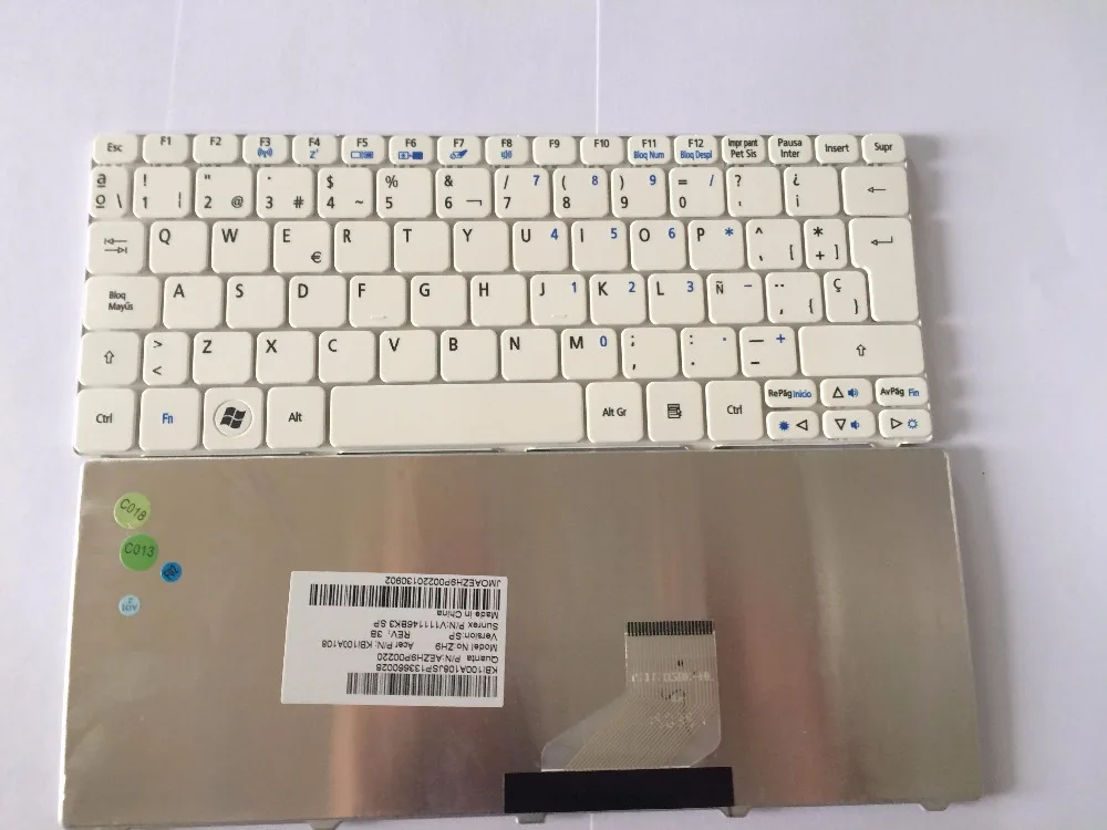 Новая испанская белая клавиатура для ACER 532H D255 521 522 533D257 D260 D270 AO521 AO532 AO533 NAV50 sp
Новая испанская белая клавиатура для ACER 532H D255 521 522 533D257 D260 D270 AO521 AO532 AO533 NAV50 sp