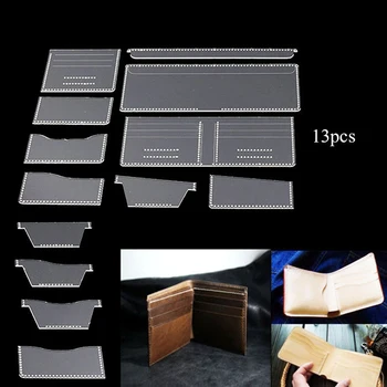 13 Pcs Acrylic Wallet Stencil Set Folded Template Leather Handmade Craft Sewing Pattern Stencil Sew Tool Accessory New DIY
13 Pcs Acrylic Wallet Stencil Set Folded Template Leather Handmade Craft Sewing Pattern Stencil Sew Tool Accessory New DIY