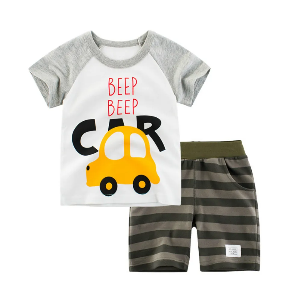 Kid clothes 100% cotton cartoon car digger excavator dinosaur two-piece set baby suit spring and summer new style 2019
Kid clothes 100% cotton cartoon car digger excavator dinosaur two-piece set baby suit spring and summer new style 2019