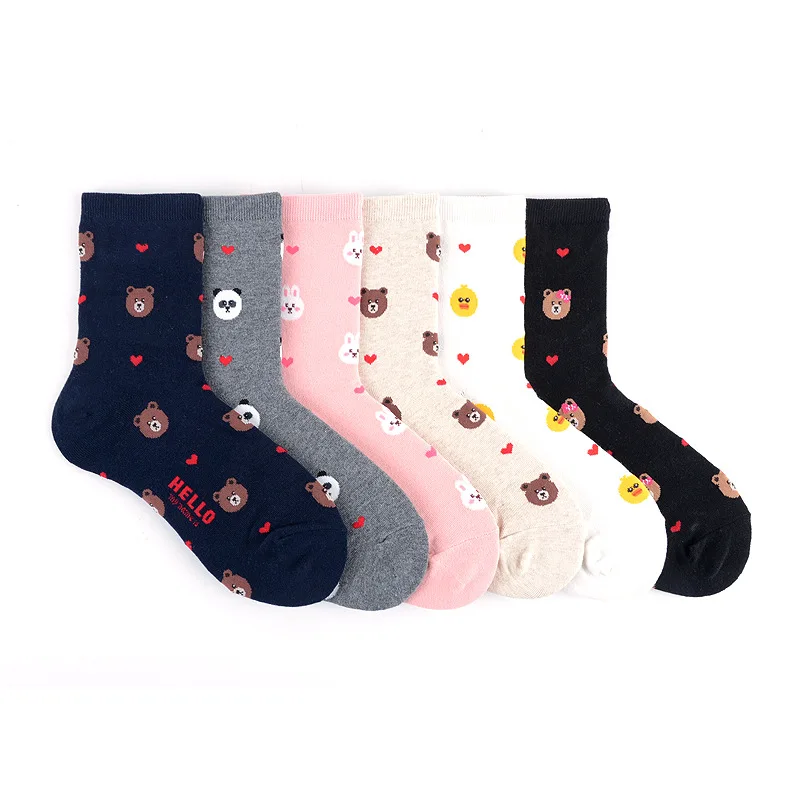 Cartoon animal letter printed socks chicken panda bear autumn winter casual personalized cute women cotton sock calcetines mujer
Cartoon animal letter printed socks chicken panda bear autumn winter casual personalized cute women cotton sock calcetines mujer