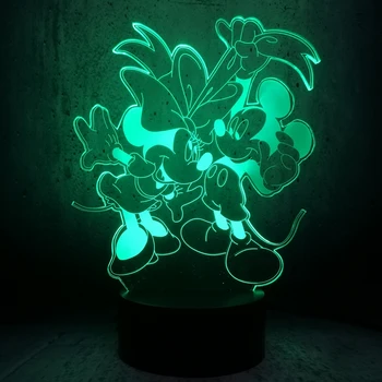 3D LED Lamp Mickey make a joke with Minnie USB Base Night Light 7 colors change Room Decor Girl Kid Gift children birthday gifts
3D LED Lamp Mickey make a joke with Minnie USB Base Night Light 7 colors change Room Decor Girl Kid Gift children birthday gifts