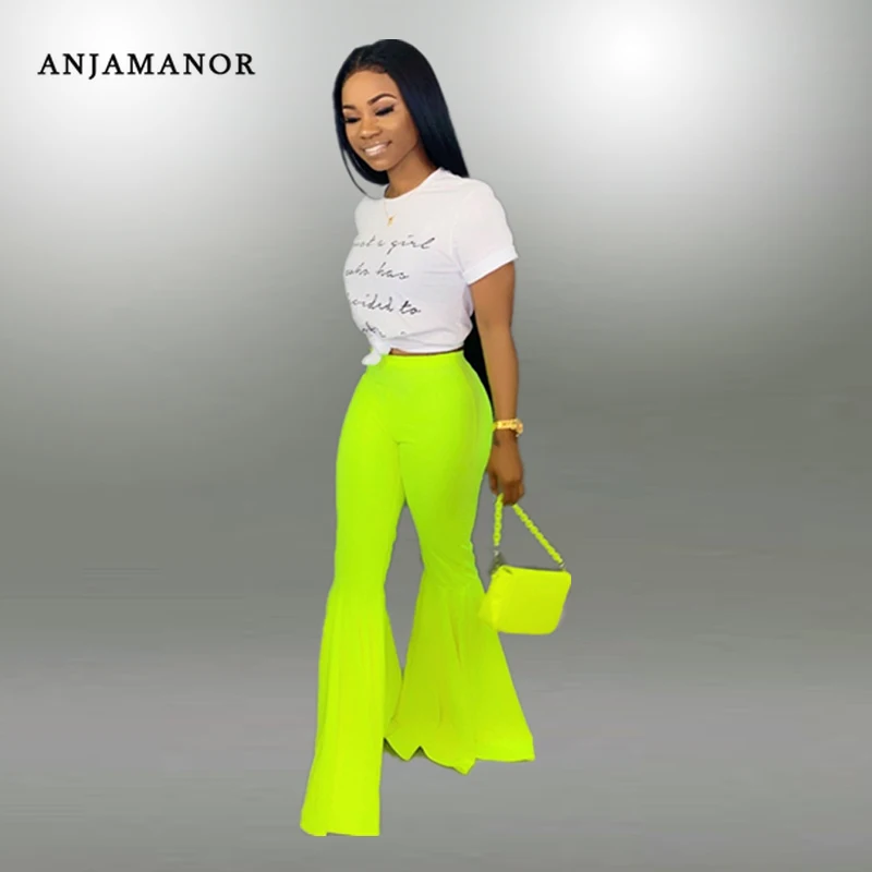 ANJAMANOR Neon Green Flare Pants Women 2019 Summer Fashion Sexy Ruffles High Waist Bell Bottom Pants Casual Wide Leg Trousers
ANJAMANOR Neon Green Flare Pants Women 2019 Summer Fashion Sexy Ruffles High Waist Bell Bottom Pants Casual Wide Leg Trousers