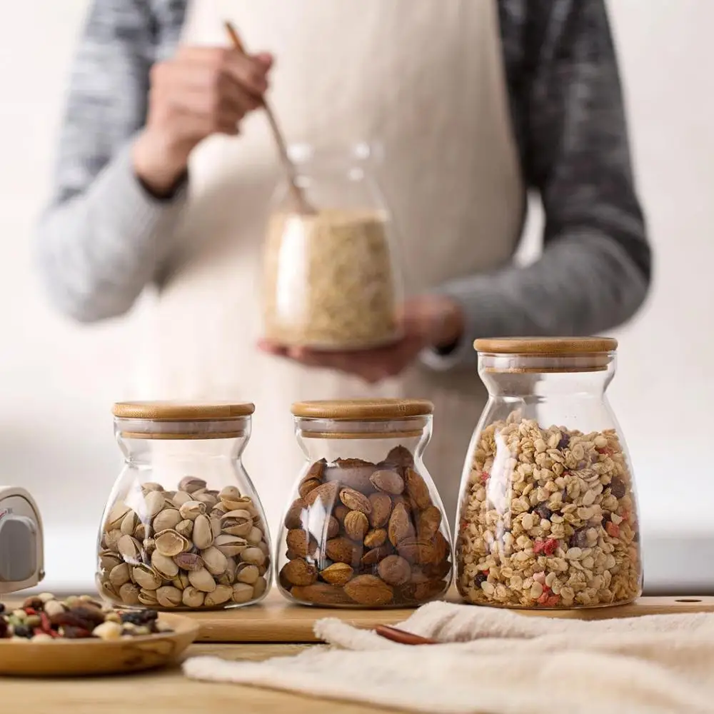 OTHERHOUSE Kitchen Storage Containers Transparent Glass Food Storage Jar Bottle Wood Plug Cereal Container Kitchen Organizer
OTHERHOUSE Kitchen Storage Containers Transparent Glass Food Storage Jar Bottle Wood Plug Cereal Container Kitchen Organizer