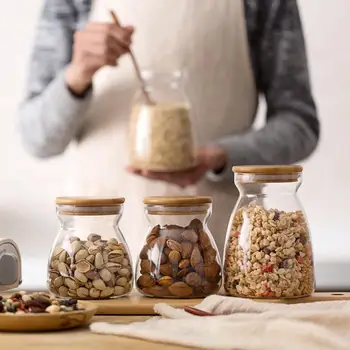 OTHERHOUSE Kitchen Storage Containers Transparent Glass Food Storage Jar Bottle Wood Plug Cereal Container Kitchen Organizer
OTHERHOUSE Kitchen Storage Containers Transparent Glass Food Storage Jar Bottle Wood Plug Cereal Container Kitchen Organizer