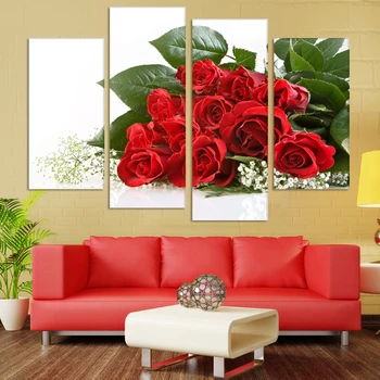 Fashion 4 Panels/A Set Cuadros Wedding Decoration AS Best Gift More Perfect Fresh Flowers Painting On Wall Home Decor
Fashion 4 Panels/A Set Cuadros Wedding Decoration AS Best Gift More Perfect Fresh Flowers Painting On Wall Home Decor