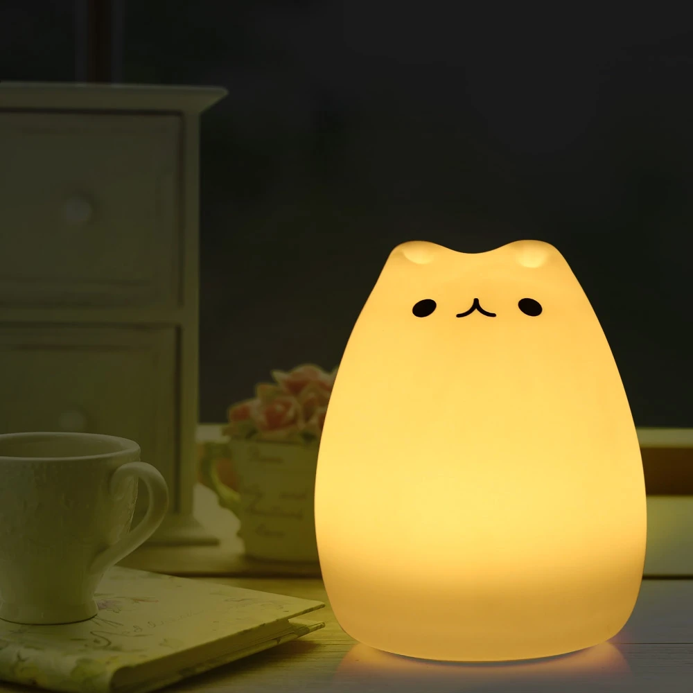 YouOKLight 7 Color LED Night Light Silicone Cat USB Bedside Lamp Color Changing Rechargeable Lamp for Children's NightLight Lamp
YouOKLight 7 Color LED Night Light Silicone Cat USB Bedside Lamp Color Changing Rechargeable Lamp for Children's NightLight Lamp