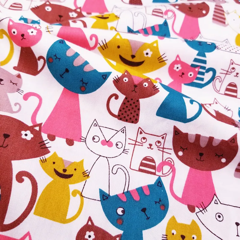Printed Cats 100% Cotton Twill Fabric Cotton Patchwork Cloth ,DIY Sewing Quilting Fat Quarters Material For Baby&Child
Printed Cats 100% Cotton Twill Fabric Cotton Patchwork Cloth ,DIY Sewing Quilting Fat Quarters Material For Baby&Child