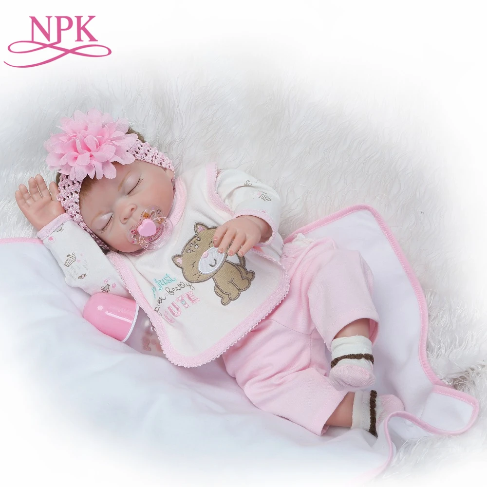 NPK 50cm realistic reborn baby doll full vinyl girl doll lovely sleeping doll gift for Children's day
NPK 50cm realistic reborn baby doll full vinyl girl doll lovely sleeping doll gift for Children's day