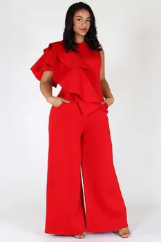 Loose large size solid color lotus-leaf sexy sleeveless pants rompers womens jumpsuit Casual Straight Ruffles
Loose large size solid color lotus-leaf sexy sleeveless pants rompers womens jumpsuit Casual Straight Ruffles
