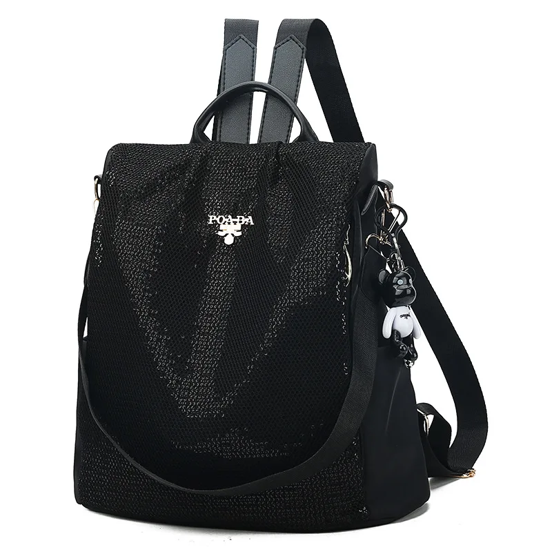 Women Sequins Backpack Oxford cloth Bolsas Mochila Feminina Large Girl Schoolbag Travel Bag School Backpacks Black Bagpack
Women Sequins Backpack Oxford cloth Bolsas Mochila Feminina Large Girl Schoolbag Travel Bag School Backpacks Black Bagpack