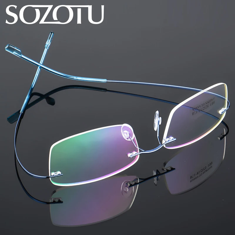 SOZOTU Spectacle Frame Women Men Computer Optical Glasses Rimless Ultra-Light For Male Female Unisex Clear Lens Eyeglasses YQ005
SOZOTU Spectacle Frame Women Men Computer Optical Glasses Rimless Ultra-Light For Male Female Unisex Clear Lens Eyeglasses YQ005