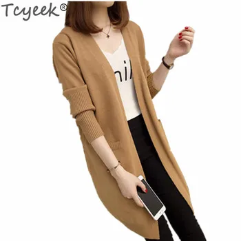 Tcyeek 2019 Fashion Autumn Sweaters Women Long Loose Style Knitted Cardigans Large Size Female Casual Clothing Sweater LWL526
Tcyeek 2019 Fashion Autumn Sweaters Women Long Loose Style Knitted Cardigans Large Size Female Casual Clothing Sweater LWL526