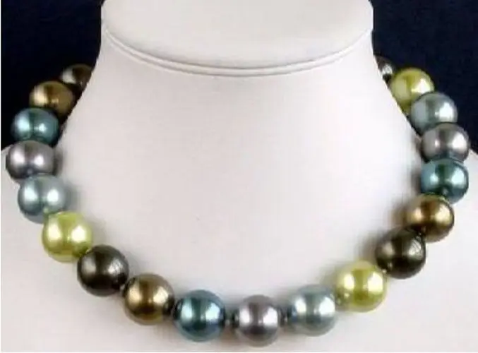 

FREE SHIPPING>>> 12mm South Shell Pearl Round Beads Necklace AAA style Fine Noble real Natural &