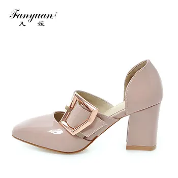 Fanyuan Elegant Belt buckle decoration Mary Janes Shoes Women Shoes Casual Round Toe Pumps Spring/Autumn Mature High Heels
Fanyuan Elegant Belt buckle decoration Mary Janes Shoes Women Shoes Casual Round Toe Pumps Spring/Autumn Mature High Heels
