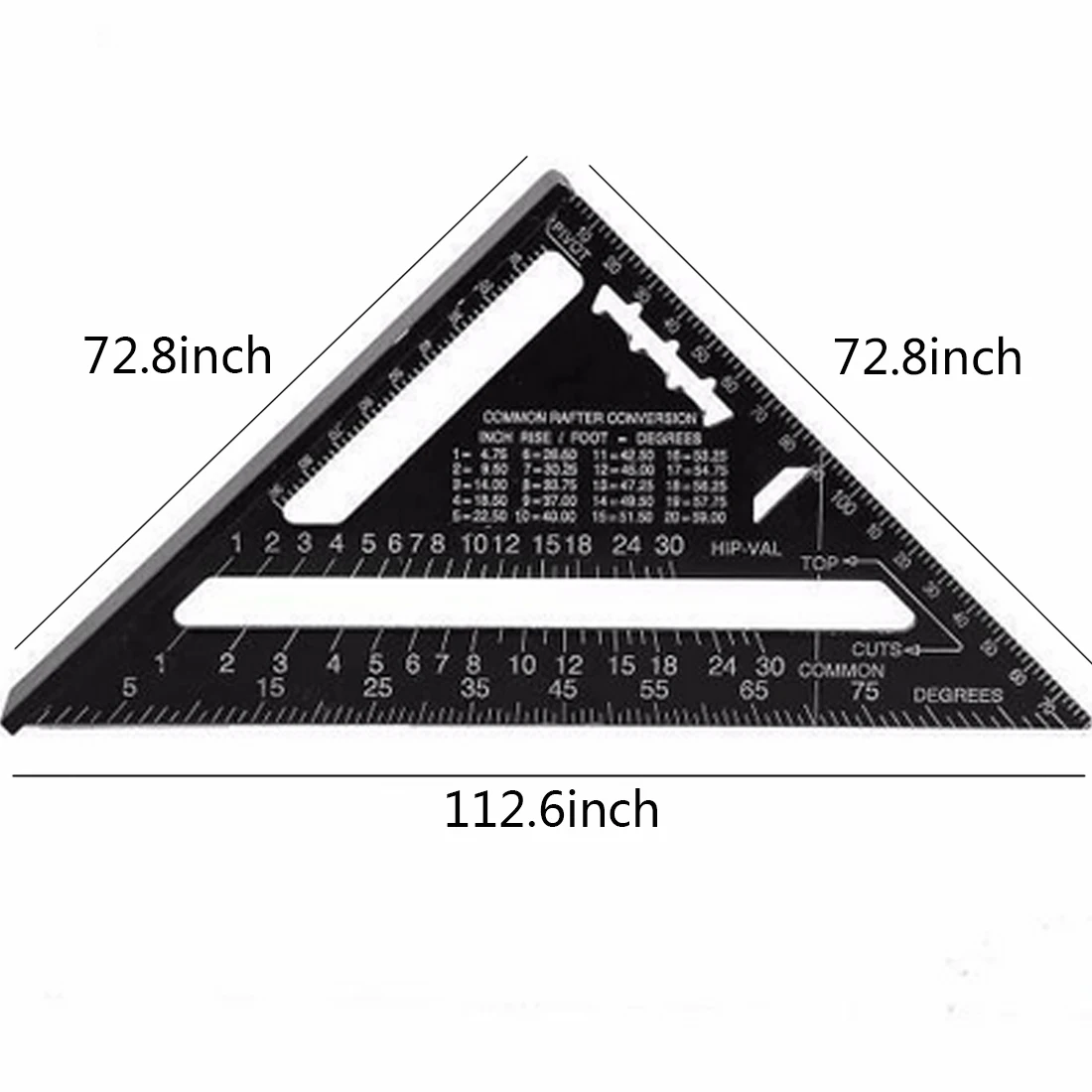 7 Inch Metric Triangular Measuring Ruler Aluminum Alloy Speed Square Roofing Triangle Angle Protractor Tools
7 Inch Metric Triangular Measuring Ruler Aluminum Alloy Speed Square Roofing Triangle Angle Protractor Tools