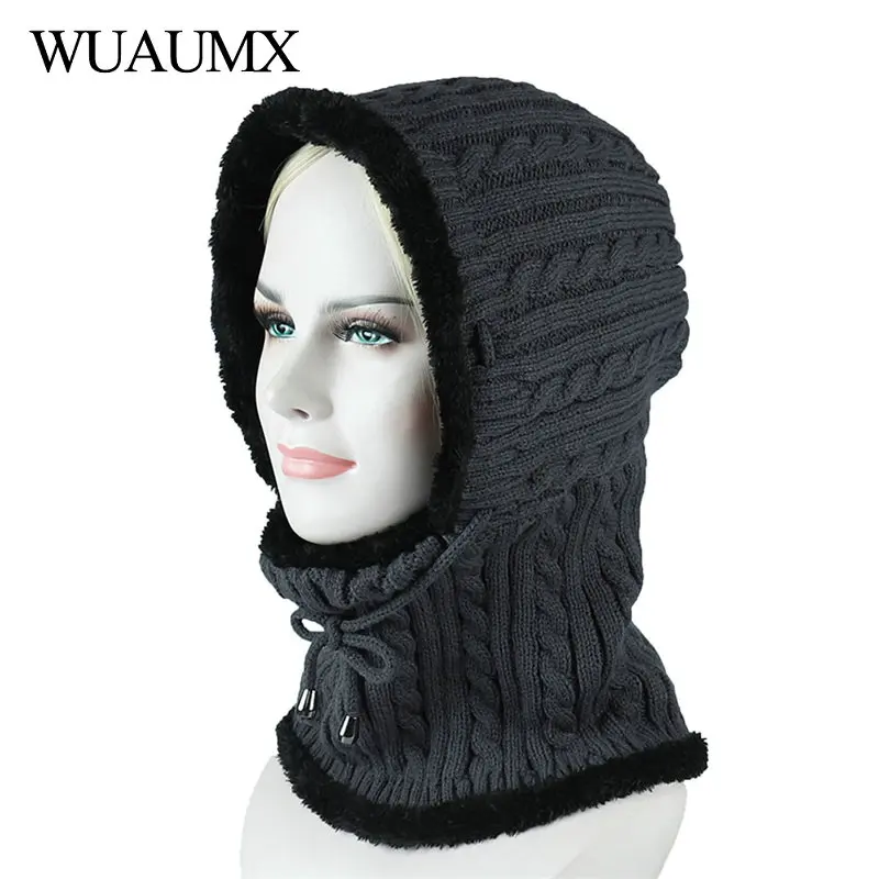Wuaumx NEW Winter Knitted Hat Beanies For Men Women Scarf Skullies Cap With Velvet Nack Warm Baggy Balaclava Headgear Cap Bonnet
Wuaumx NEW Winter Knitted Hat Beanies For Men Women Scarf Skullies Cap With Velvet Nack Warm Baggy Balaclava Headgear Cap Bonnet