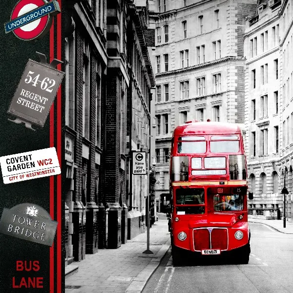 DIY frame London Red Bus, Bus Lane City View Landscape Retro Style Wall Decor Posters Art Silk Fabric Poster PPMMD011
DIY frame London Red Bus, Bus Lane City View Landscape Retro Style Wall Decor Posters Art Silk Fabric Poster PPMMD011