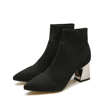Free Shipping fashion women boots black KNITTING STRETCH high heels slip on sock boots martin boots
Free Shipping fashion women boots black KNITTING STRETCH high heels slip on sock boots martin boots