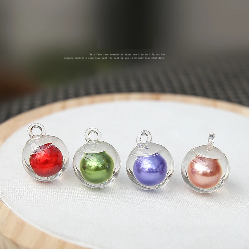 

20pcs Pastoral style Resin 3D package small ball pendant Earrings Drop charm Ear Studs tag Jewelry handmade DIY material