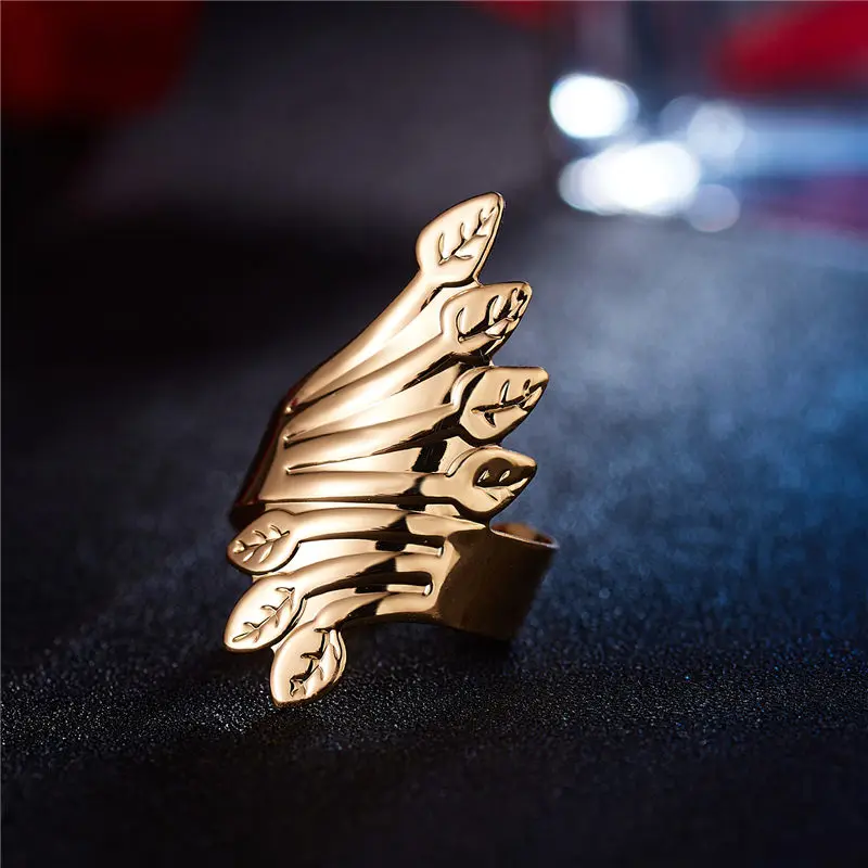 2019 New Fashion Gold Asymmetrical Leaves Opening Ring For Women Punk Alloy Finger Rings Simple Boho Jewelry
2019 New Fashion Gold Asymmetrical Leaves Opening Ring For Women Punk Alloy Finger Rings Simple Boho Jewelry