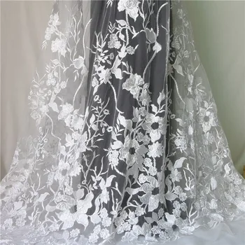 Ivory White Luxury Floral Embroidery Branch Blossom African Lace Fabrics Net Yarn Material DIY Wedding Accessories
Ivory White Luxury Floral Embroidery Branch Blossom African Lace Fabrics Net Yarn Material DIY Wedding Accessories
