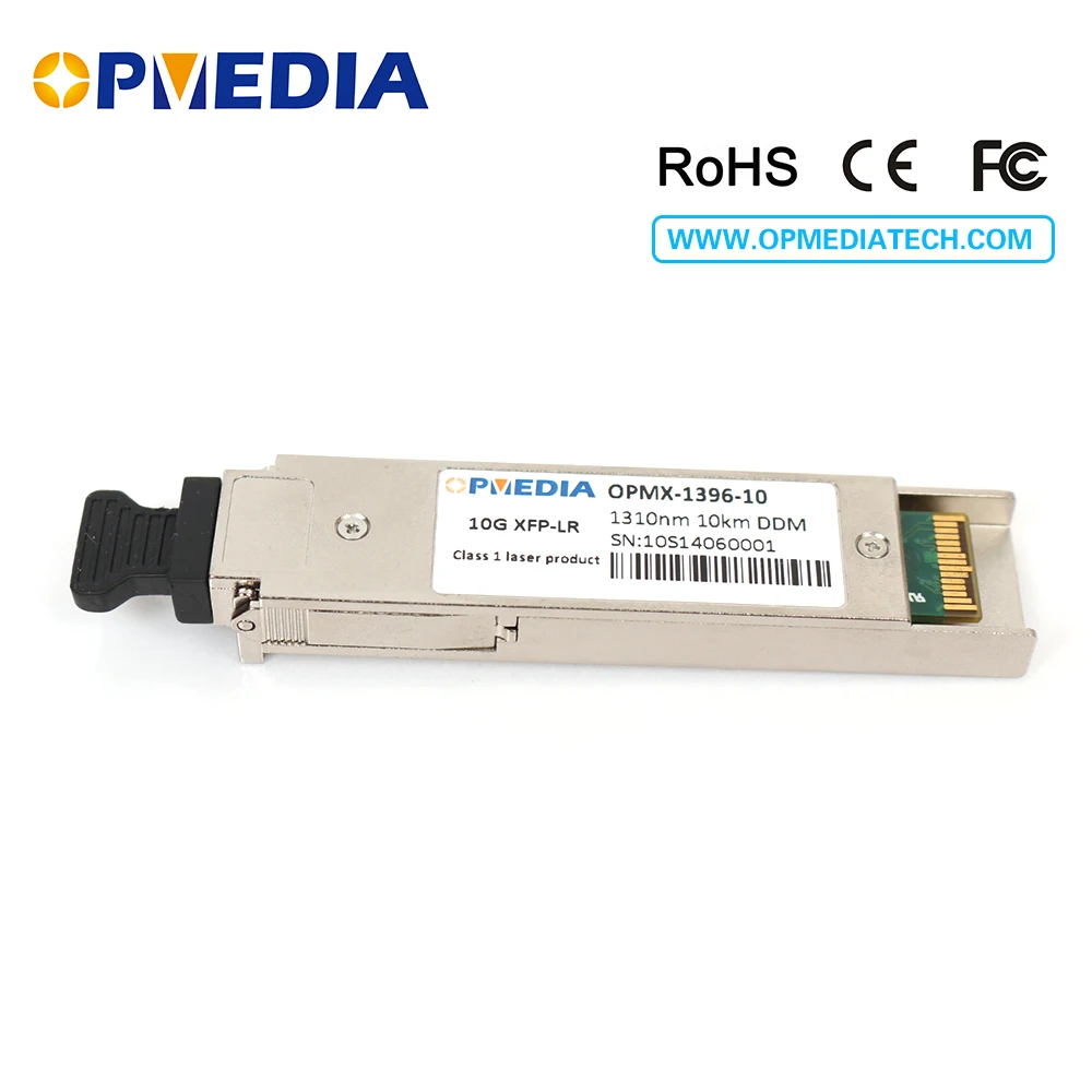 Intel compatible,10GBASE-LR,10G 1310nm 10KM XFP transceiver,duplex LC connector,DDM function optical module
Intel compatible,10GBASE-LR,10G 1310nm 10KM XFP transceiver,duplex LC connector,DDM function optical module