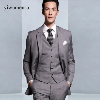 YWMS-203 smoking masculino Gray men suit 3 pieces set wedding suits for men costume homme mariage 2018 ternos masculino
YWMS-203 smoking masculino Gray men suit 3 pieces set wedding suits for men costume homme mariage 2018 ternos masculino