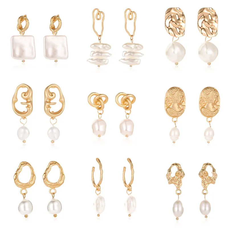 LETAPI 2019 New Design Irregular Simulated Pearl Gold Color Drop Earrings for Women
LETAPI 2019 New Design Irregular Simulated Pearl Gold Color Drop Earrings for Women