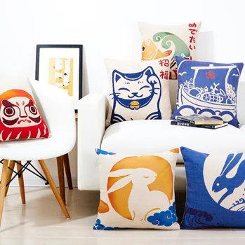 Japanese Ukiyo-e Lucky Cat Throw Messager Decorative Vintage Lumbar Pillows Cover Pillow Case Home Decor Family Kids Gift
Japanese Ukiyo-e Lucky Cat Throw Messager Decorative Vintage Lumbar Pillows Cover Pillow Case Home Decor Family Kids Gift