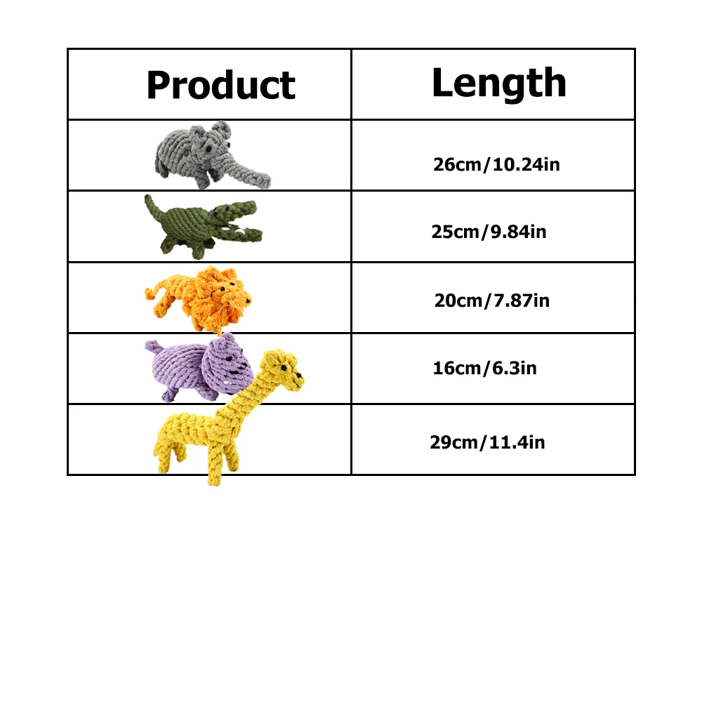 dog toy sizes