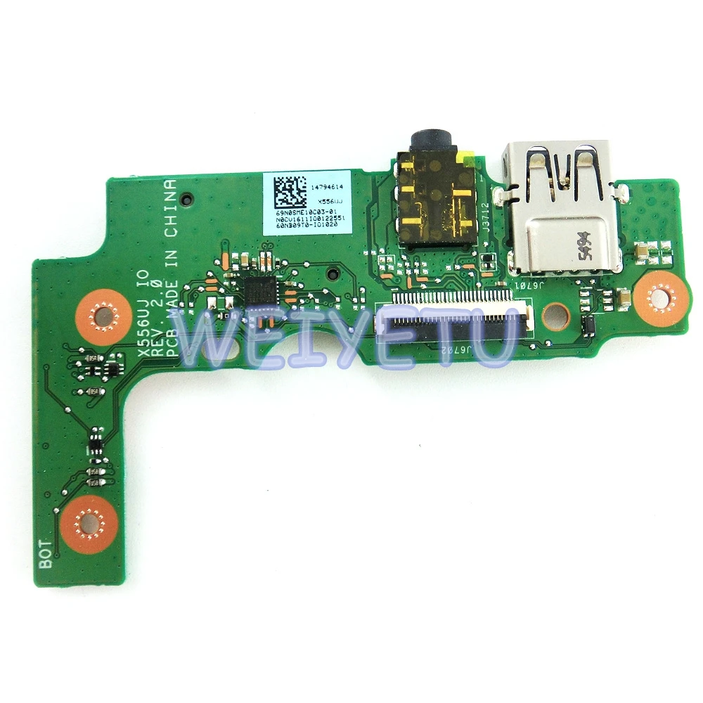 X556UJ For ASUS X556U X556UJ X556UJQ X556UB X556UA X555UV FL5900 LF5800 Laptop Audio USB2.0 IO Board Interface Board JACK Board
X556UJ For ASUS X556U X556UJ X556UJQ X556UB X556UA X555UV FL5900 LF5800 Laptop Audio USB2.0 IO Board Interface Board JACK Board