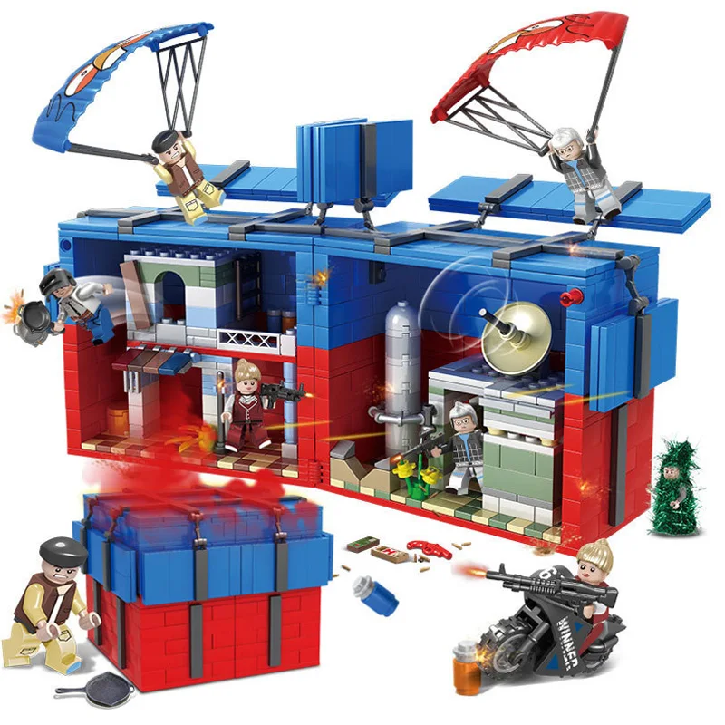 816pcs PUBG Game Blocks Airdrop box Model Building Kids Toys Educational Bricks Toy for Kids Boy Gift Compatible Legoed
816pcs PUBG Game Blocks Airdrop box Model Building Kids Toys Educational Bricks Toy for Kids Boy Gift Compatible Legoed