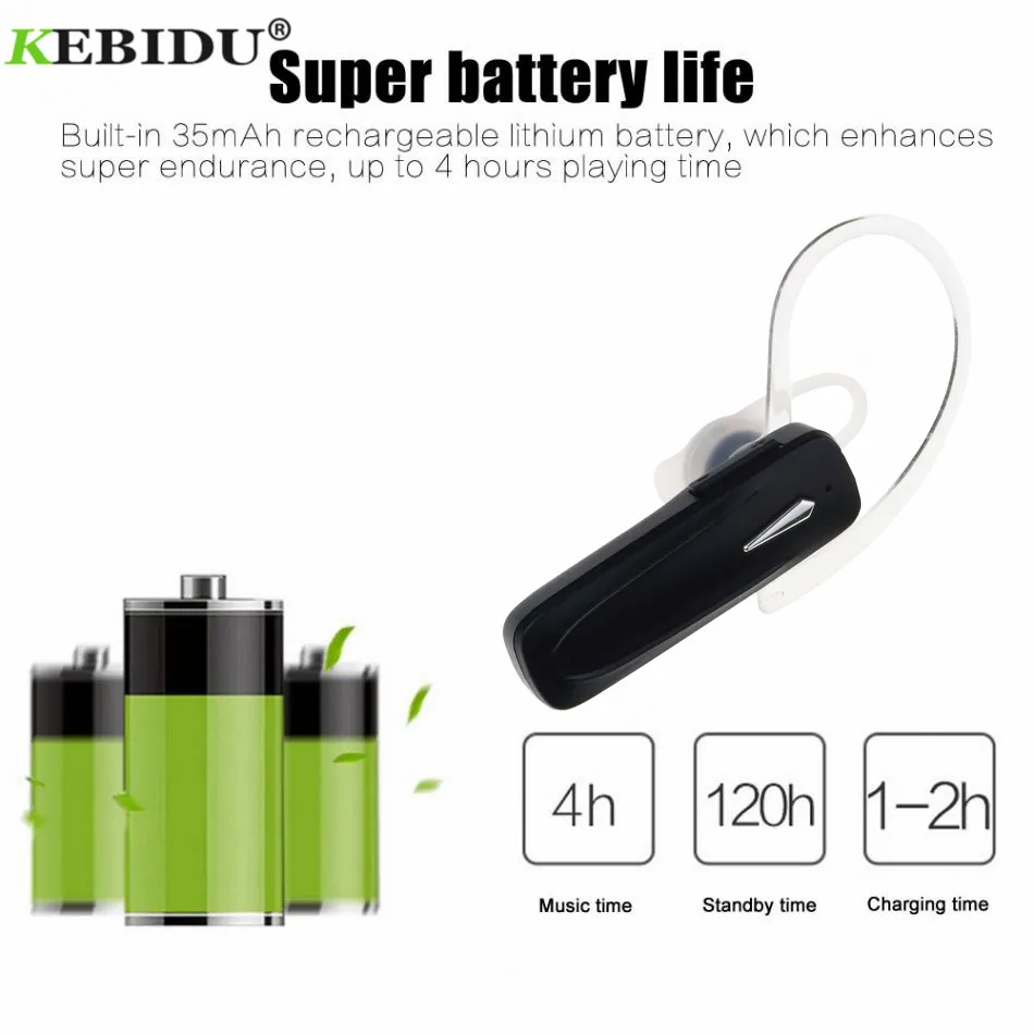Bluetooth-стереонаушники Kebidu M163 портативные с микрофоном | Электроника