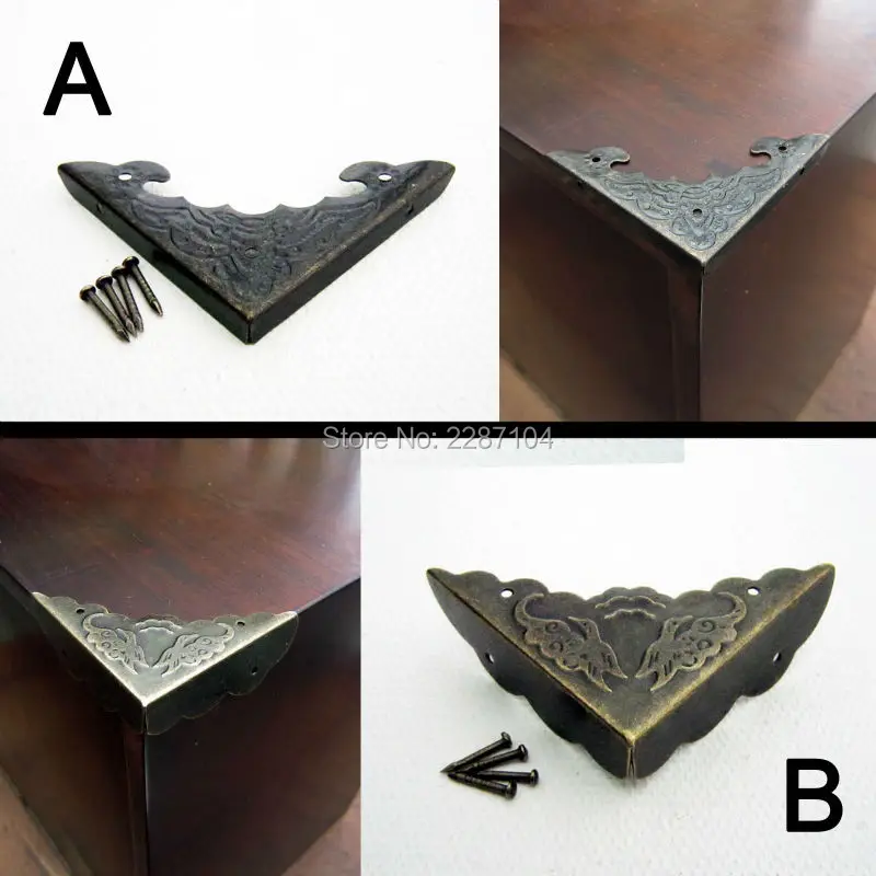 Compare Prices On Decorative Table Corner Protectors Online 12pcs Decor Antique Br Jewelry Chest Box Wooden Case Table Desk Picture Frame Book Sbook Photo