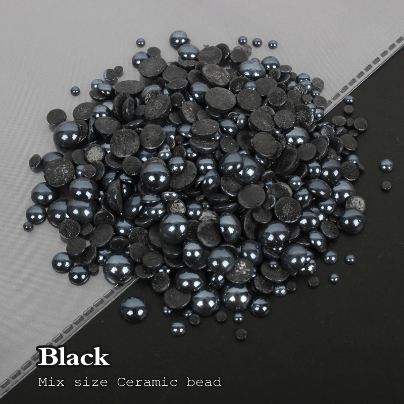 Good Quality 2mm.3mm.4mm.5mm 6mm black mix Sizes 1000pcs/lotCeramic Beads Half Round Flatback Pearl to glue DIY Nails Art Garmen
Good Quality 2mm.3mm.4mm.5mm 6mm black mix Sizes 1000pcs/lotCeramic Beads Half Round Flatback Pearl to glue DIY Nails Art Garmen