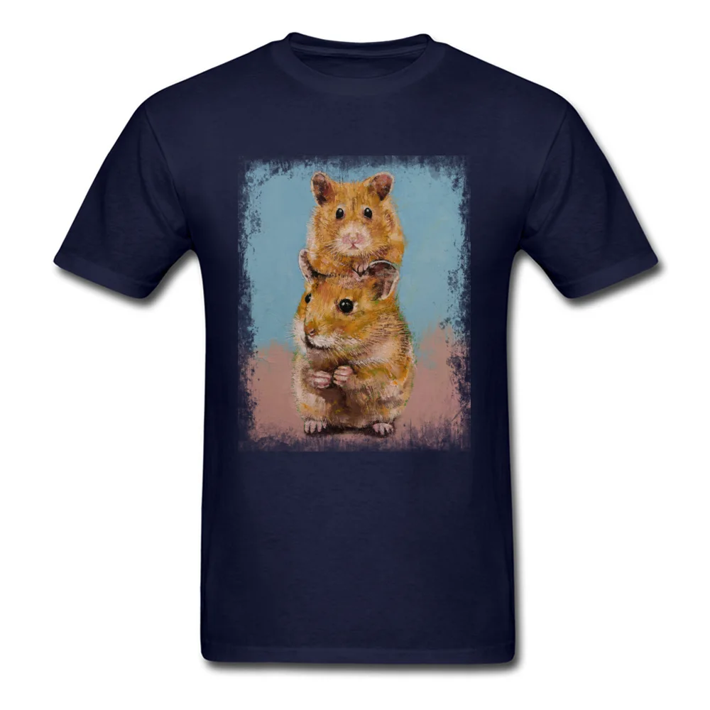 HAMSTERS Men Company cosie Tops Tees Round Collar Summer/Autumn Cotton T Shirt Geek Short Sleeve T Shirts Wholesale HAMSTERS navy