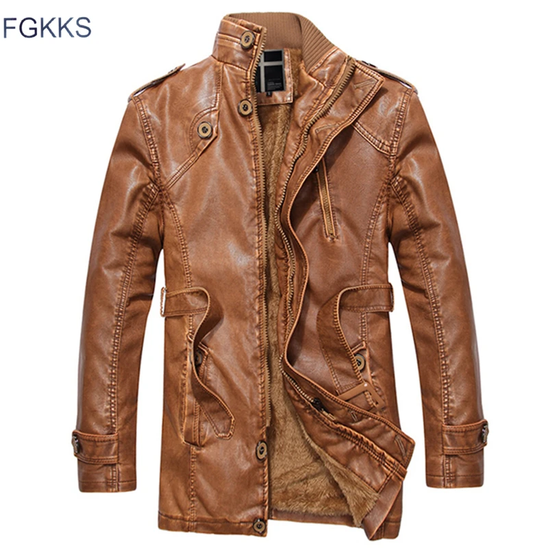 FGKKS Winter Men Leather Jackets Coats High Quality Men's Stand Collar PU Leather Jacket Coats Male Leather Jackets Outerwear
FGKKS Winter Men Leather Jackets Coats High Quality Men's Stand Collar PU Leather Jacket Coats Male Leather Jackets Outerwear