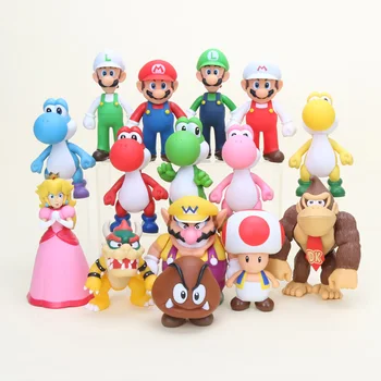 8-15cm 15pcs/lot Super Mario Bros Princeess Bowser Koopa Yoshi Luigi Donkey Kong PVC Figure Toys model Dolls
8-15cm 15pcs/lot Super Mario Bros Princeess Bowser Koopa Yoshi Luigi Donkey Kong PVC Figure Toys model Dolls
