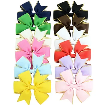 12pcs/lot 3.15''Solid Grosgrain Bowknot Ribbon Classical Bow Hairpin With Gold verge Hair Clip For Girls Accessories A79
12pcs/lot 3.15''Solid Grosgrain Bowknot Ribbon Classical Bow Hairpin With Gold verge Hair Clip For Girls Accessories A79