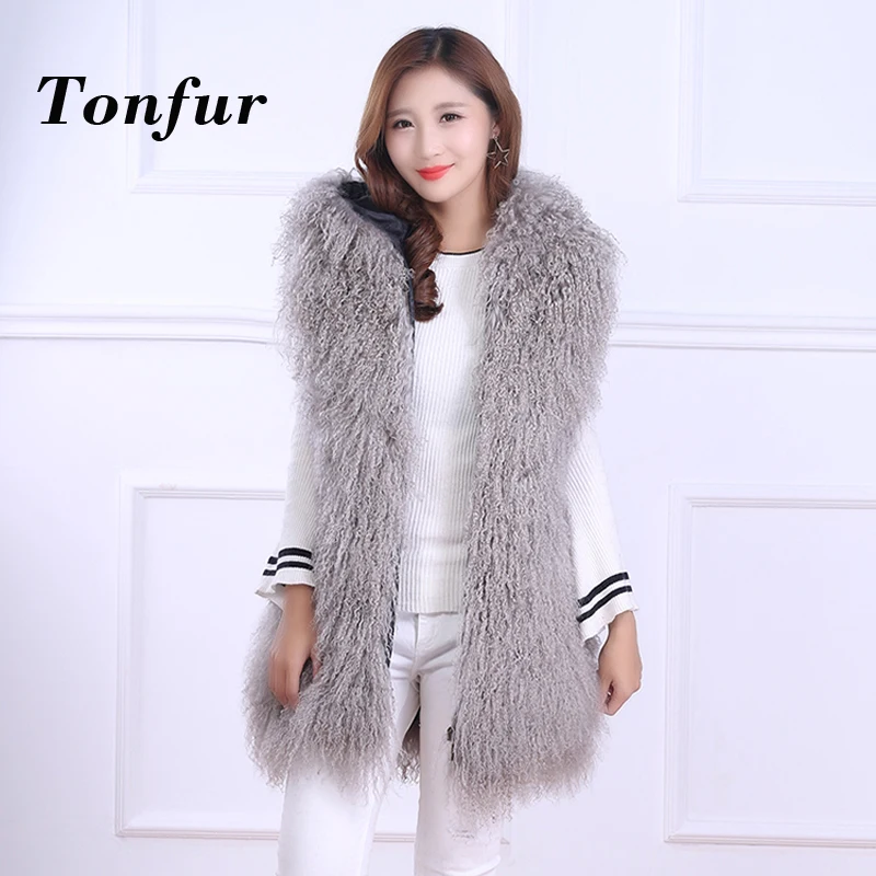Thick Long Hair Fur Warm Hooded Natural Mongolia Sheep Fur Vest with fur hood Luxury Tan Sheep Fur Coat tbsr189
Thick Long Hair Fur Warm Hooded Natural Mongolia Sheep Fur Vest with fur hood Luxury Tan Sheep Fur Coat tbsr189