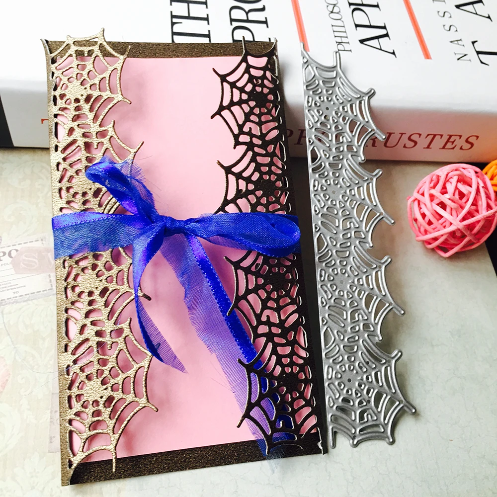 Spiderweb lace Frame metal Cutting Dies Scrapbooking Craft Dies cuts Embossing diy Card make create Stencil Panel 28X132mm
Spiderweb lace Frame metal Cutting Dies Scrapbooking Craft Dies cuts Embossing diy Card make create Stencil Panel 28X132mm