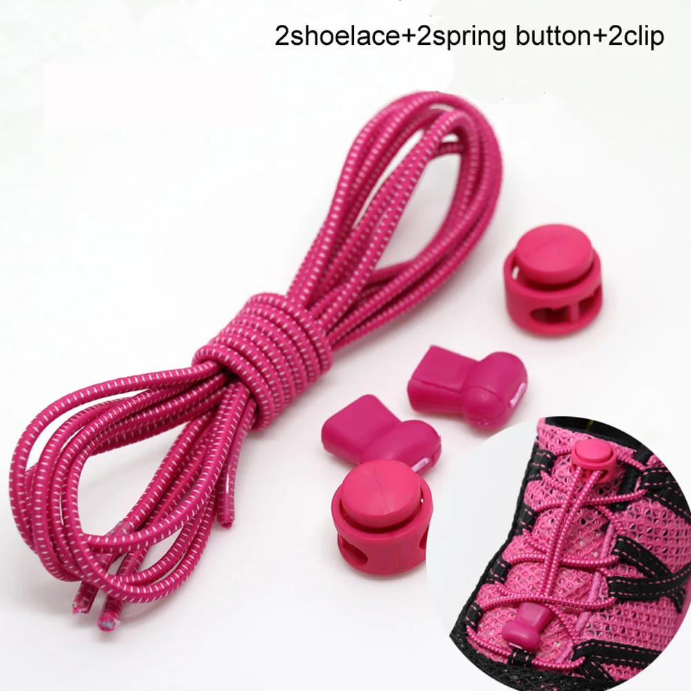 2020 Stretching Lock lace 24 colors a pair Of Locking Shoe Laces Elastic Sneaker Shoelaces Shoestrings Running/Jogging/Triathlon