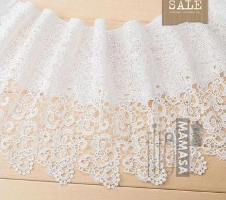 30 cm high quality hollow out milk silk accessories DIY water soluble lace skirt longer hang down feeling good 
30 cm high quality hollow out milk silk accessories DIY water soluble lace skirt longer hang down feeling good