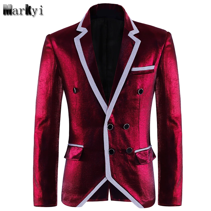 MarKyi fashion 2018 spring double breasted mens blazer jacket plus size 6XL pantched glitter men blazer slim fit
MarKyi fashion 2018 spring double breasted mens blazer jacket plus size 6XL pantched glitter men blazer slim fit