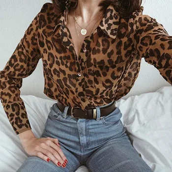 European Style Women Blouses Daily Casual Leopard print Top Ladies Loose Long Sleeve Top Blouse Blusas Mujer
European Style Women Blouses Daily Casual Leopard print Top Ladies Loose Long Sleeve Top Blouse Blusas Mujer